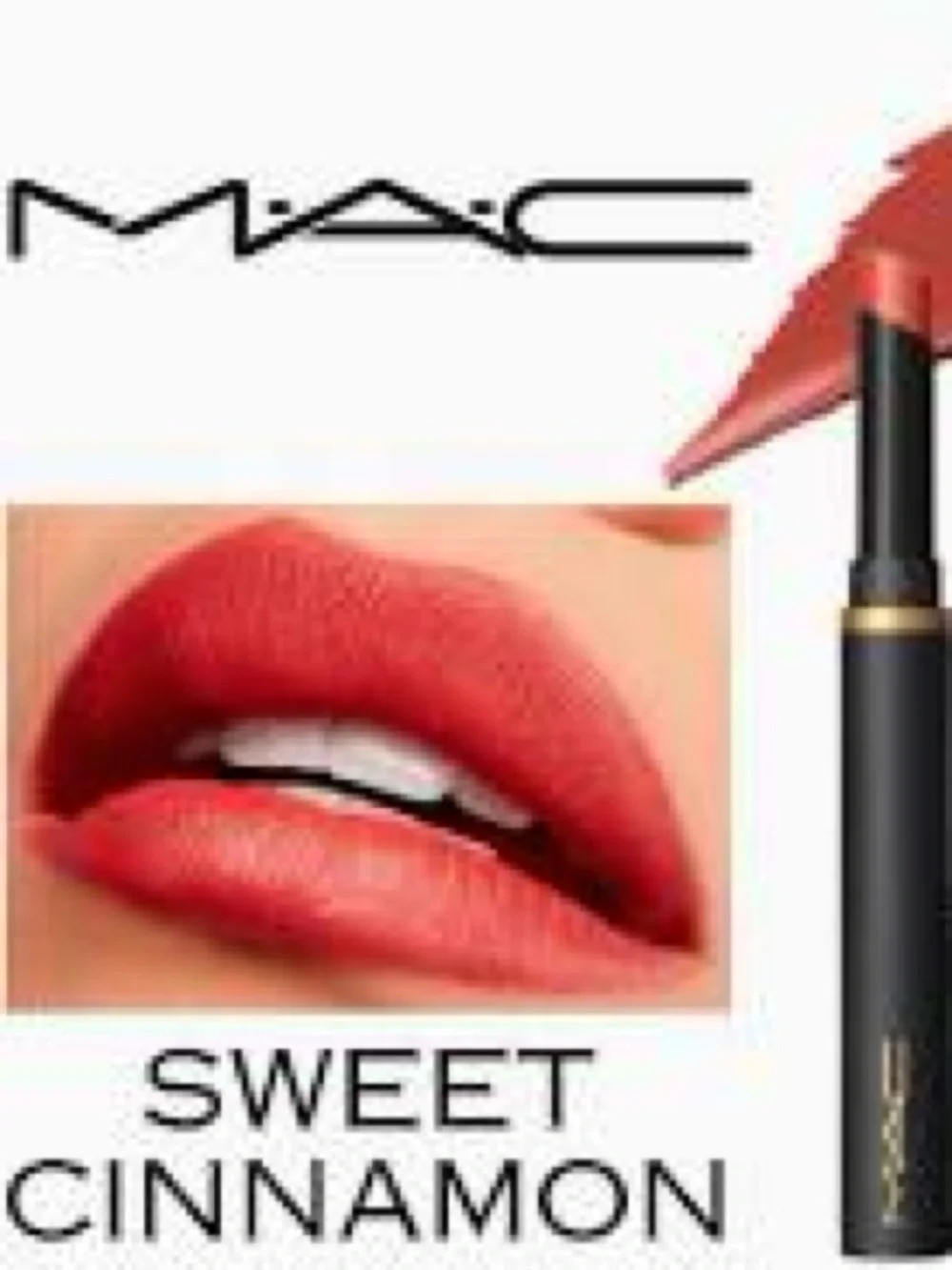 MAC Powder Kiss Velvet Blur Slim Moisturizing Matte Lipstick Sweet Cinnamon